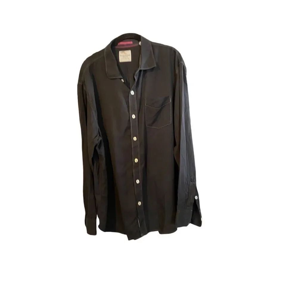 Tommy Bahama men’s black button-down shirt size extra large 